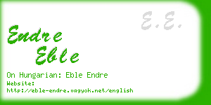 endre eble business card